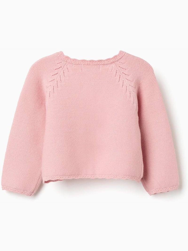 Giacca in cotone con bordi smerlati Rosa chiaro - Kiabi