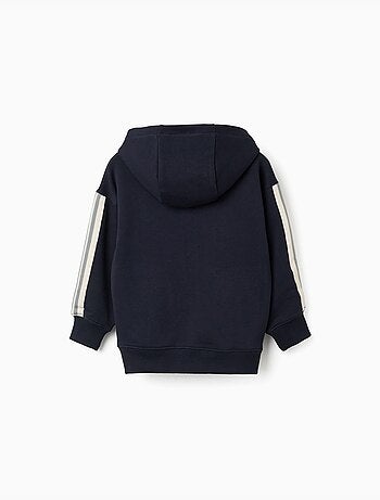 Giacca in cotone con cappuccio con nastro a righe