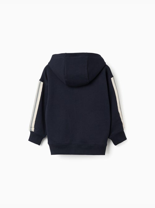 Giacca in cotone con cappuccio con nastro a righe - Kiabi Giacca in cotone con cappuccio con nastro a righe - Kiabi