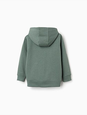 Giacca in cotone con cappuccio con ricamo bouclé ZY