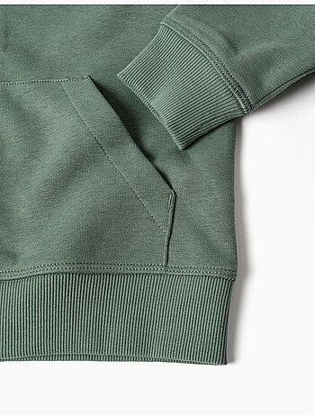 Giacca in cotone con cappuccio con ricamo bouclé ZY