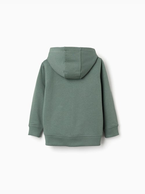 Giacca in cotone con cappuccio con ricamo bouclé zy - Kiabi Giacca in cotone con cappuccio con ricamo bouclé zy - Kiabi