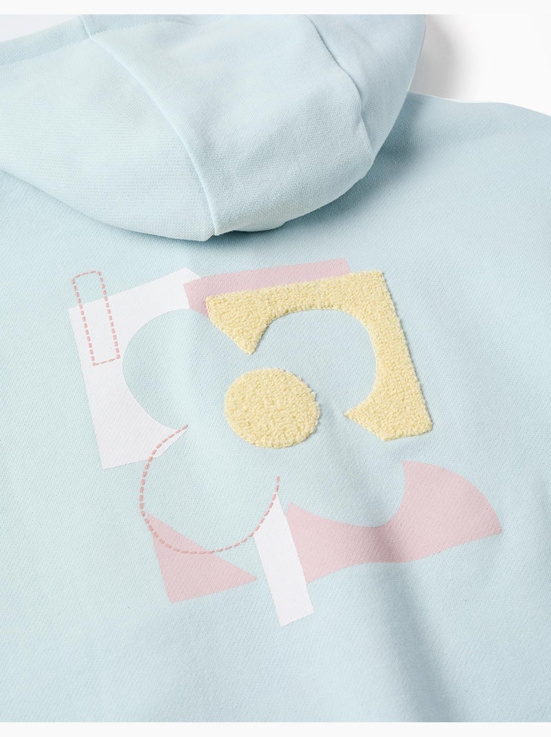 Giacca in cotone con cappuccio e stampa floreale Blu chiaro - Kiabi