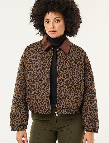 Giacca in cotone con colletto in velluto a coste