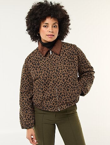 Giacca in cotone con colletto in velluto a coste