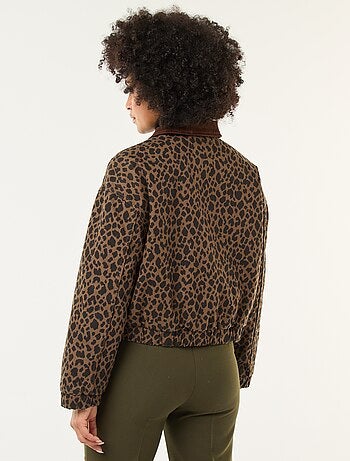 Giacca in cotone con colletto in velluto a coste