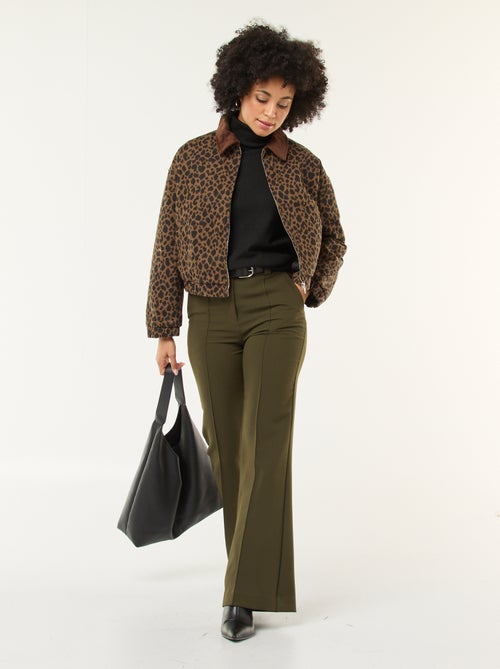 Giacca in cotone con colletto in velluto a coste - Kiabi