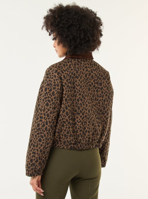 Giacca in cotone con colletto in velluto a coste - Kiabi