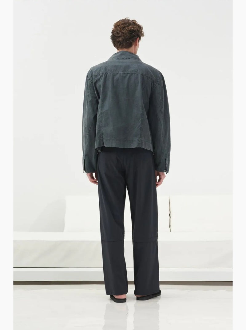 Giacca in cotone dritta con zip giesto Grigio nero - Kiabi
