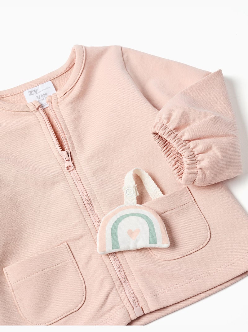 Giacca in cotone + pantaloni con motivo Rosa chiaro - Kiabi