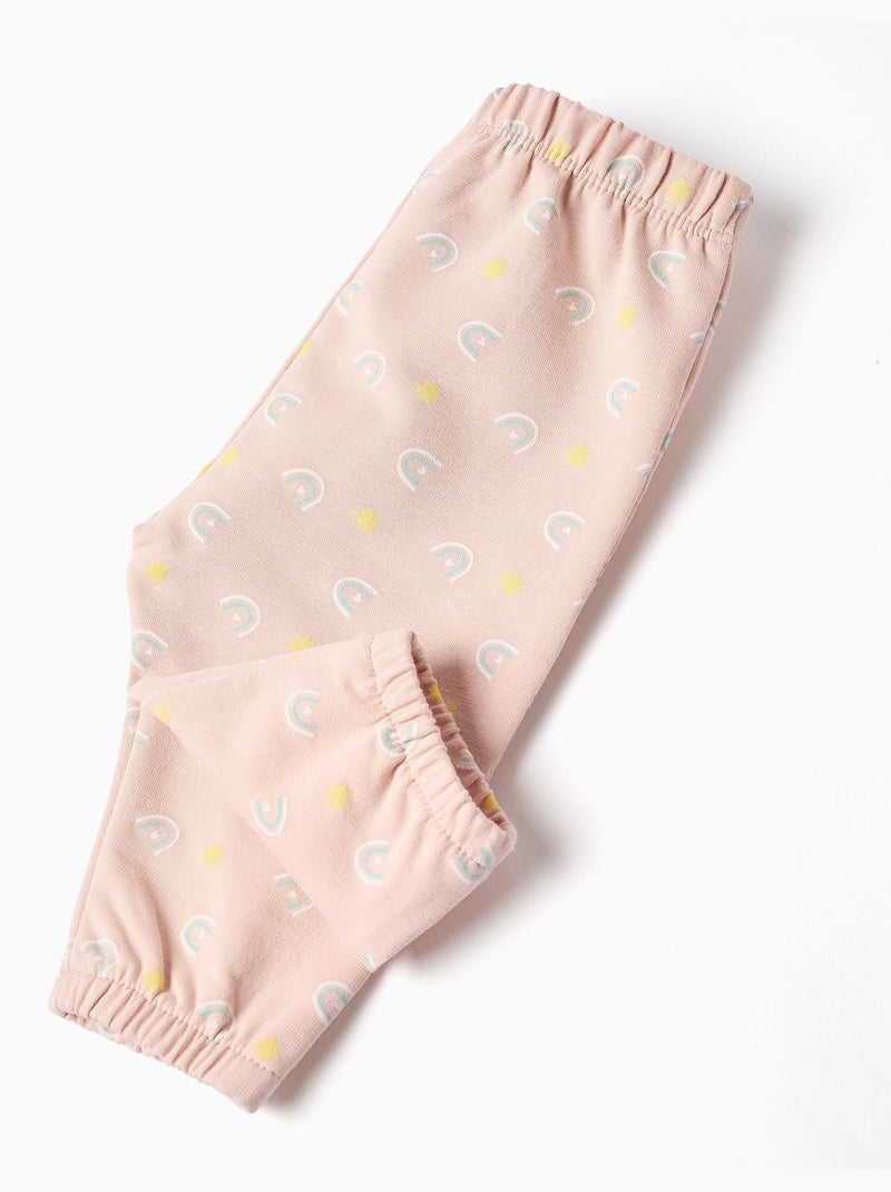 Giacca in cotone + pantaloni con motivo Rosa chiaro - Kiabi