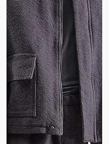 Giacca in cotone testurizzato con zip giesto