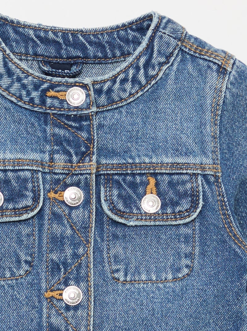 Giacca in denim a collo rotondo Blu - Kiabi