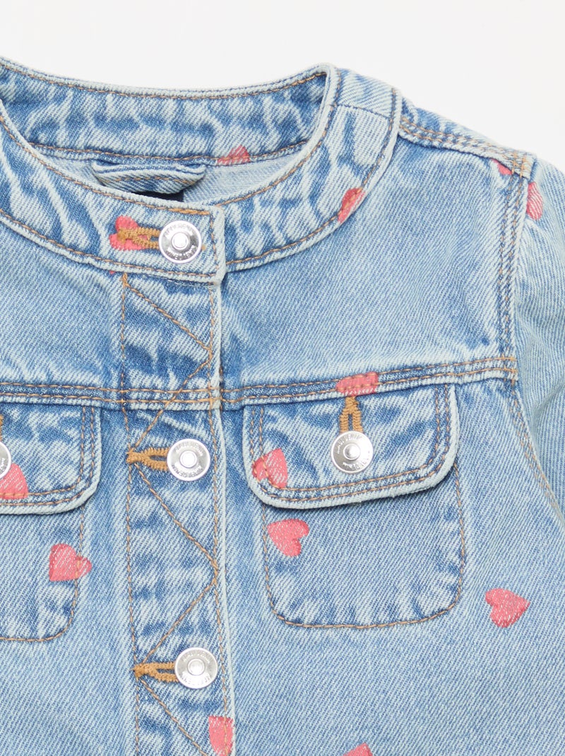 Giacca in denim a collo rotondo Blu - Kiabi