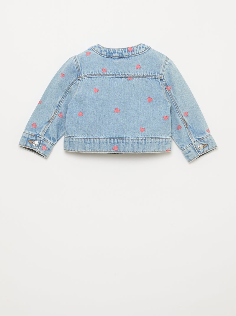 Giacca in denim a collo rotondo Blu - Kiabi