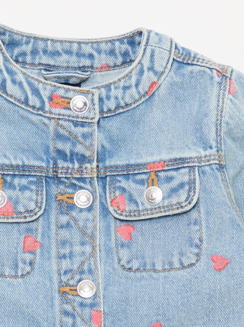Giacca in denim a collo rotondo Blu - Kiabi