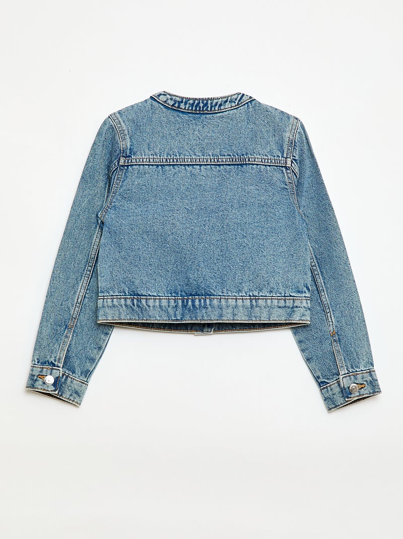 Giacca in denim a collo rotondo Blu - Kiabi
