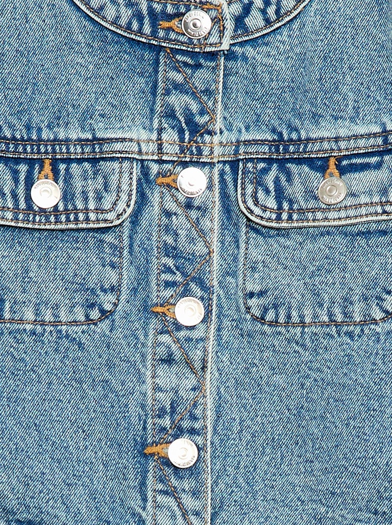 Giacca in denim a collo rotondo Blu - Kiabi