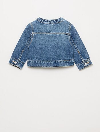 Giacca in denim a girocollo