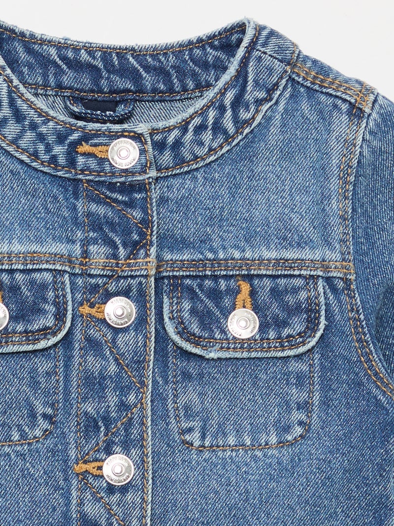 Giacca in denim a girocollo Blu - Kiabi