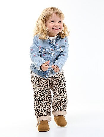 Giacca in denim a girocollo