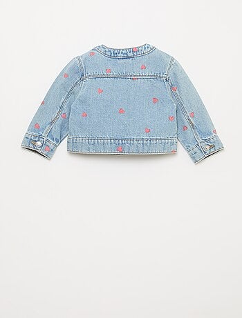 Giacca in denim a girocollo