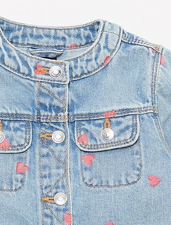 Giacca in denim a girocollo