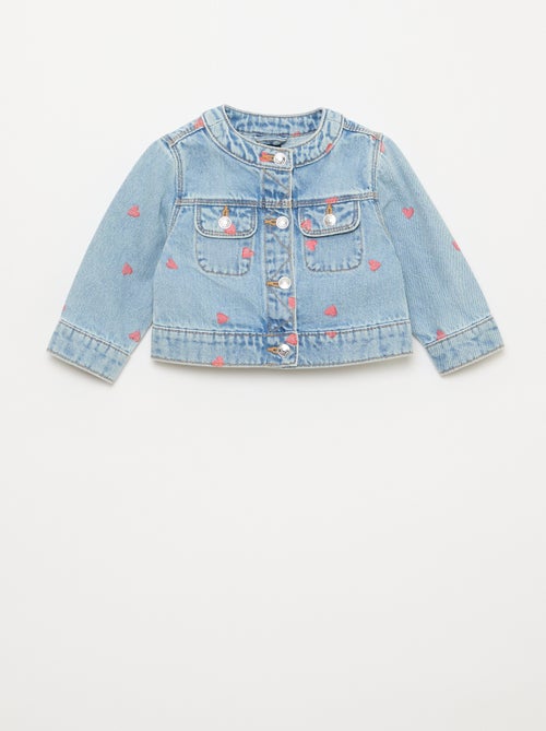 Giacca in denim a girocollo - Kiabi Giacca in denim a girocollo - Kiabi