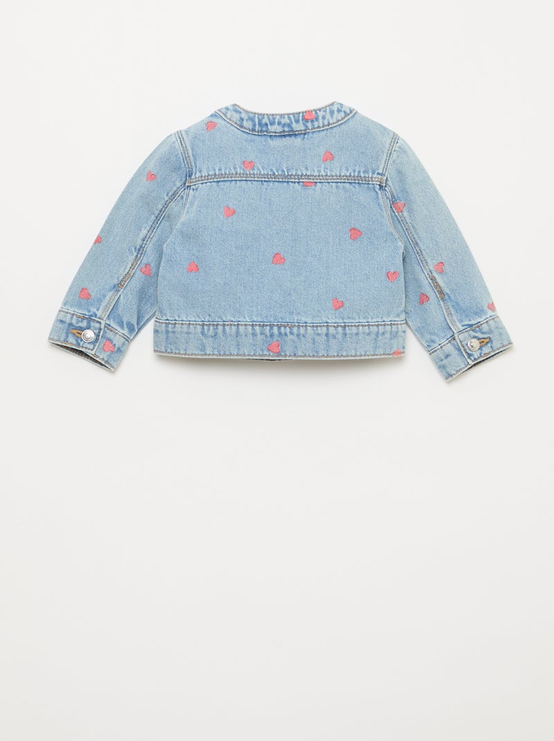 Giacca in denim a girocollo Blu - Kiabi