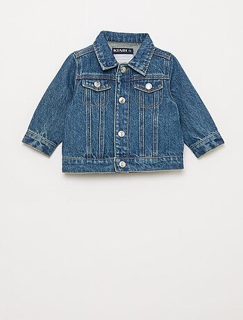 Giacca in denim con apertura a bottoni a pressione