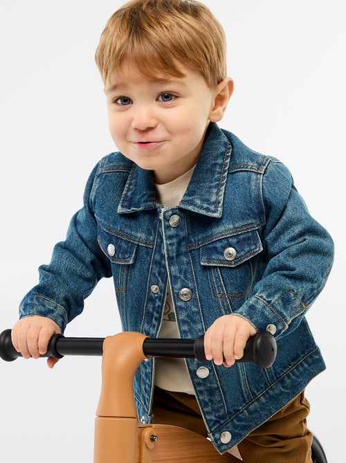 Giacca in denim con apertura a bottoni a pressione - Kiabi