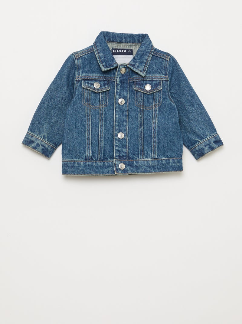 Giacca in denim con apertura a bottoni a pressione Blu - Kiabi