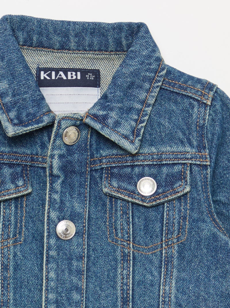 Giacca in denim con apertura a bottoni a pressione Blu - Kiabi