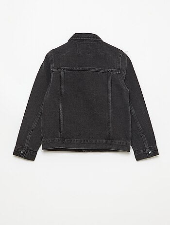 Giacca in denim con apertura abbottonata