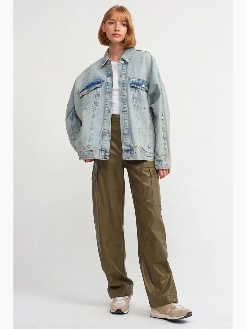 Giacca in denim con bottoni dilvin Blu chiaro - Kiabi