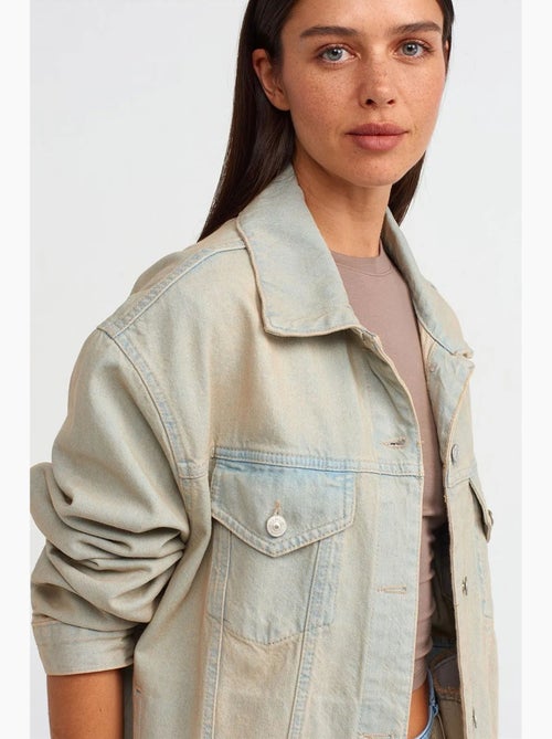 Giacca in denim con bottoni dilvin - Kiabi Giacca in denim con bottoni dilvin - Kiabi