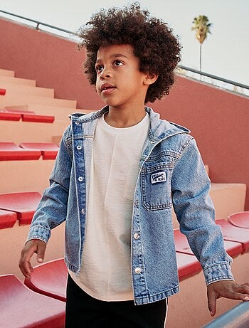 Giacca in denim con cappuccio