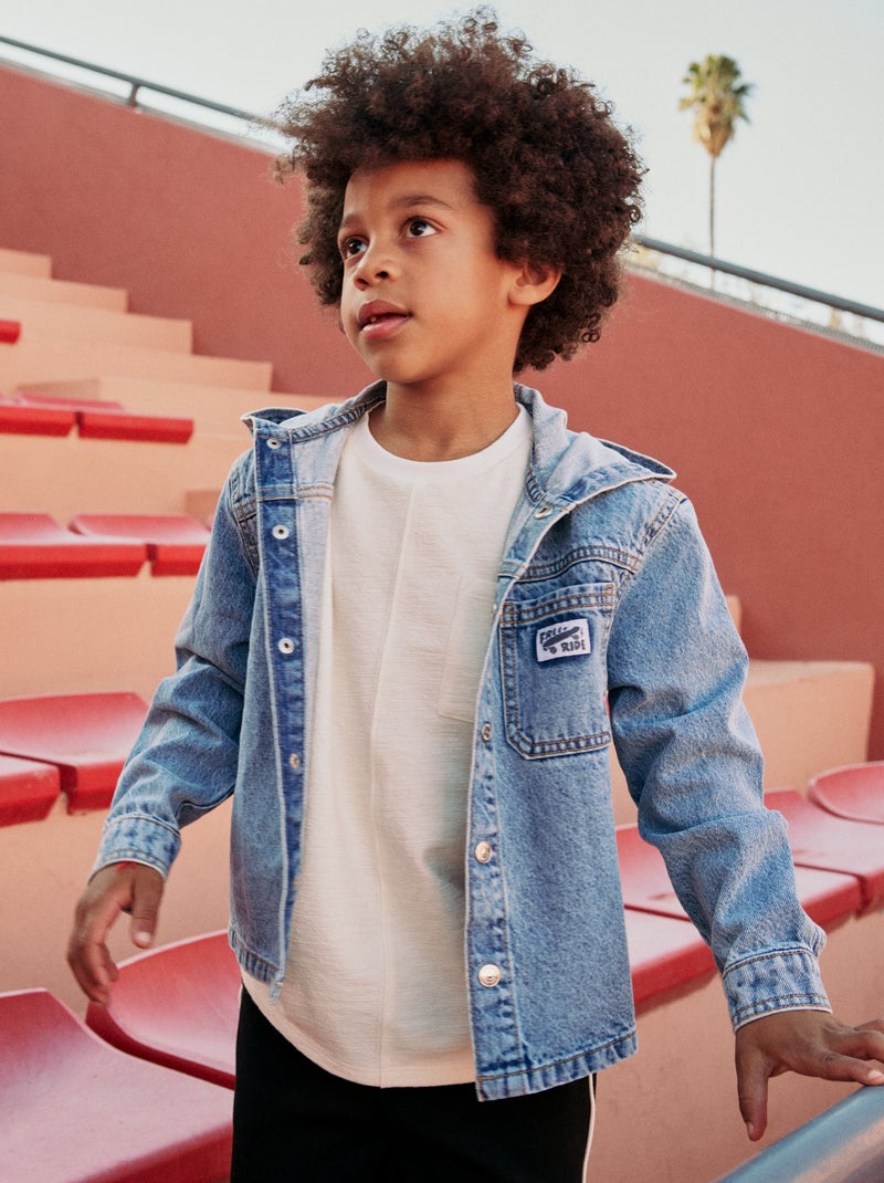 Giacca in denim con cappuccio Blu - Kiabi