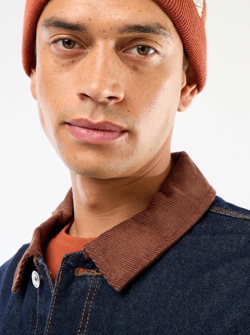 Giacca in denim con colletto in velluto a coste - Kiabi