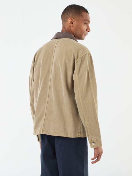 Giacca in denim con colletto in velluto a coste - Kiabi