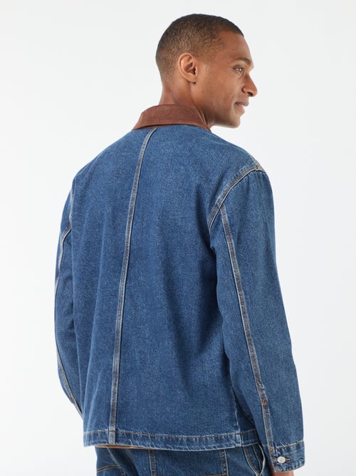 Giacca in denim con collo in velluto a coste - Kiabi