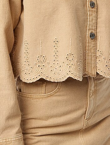 Giacca in denim con ricami