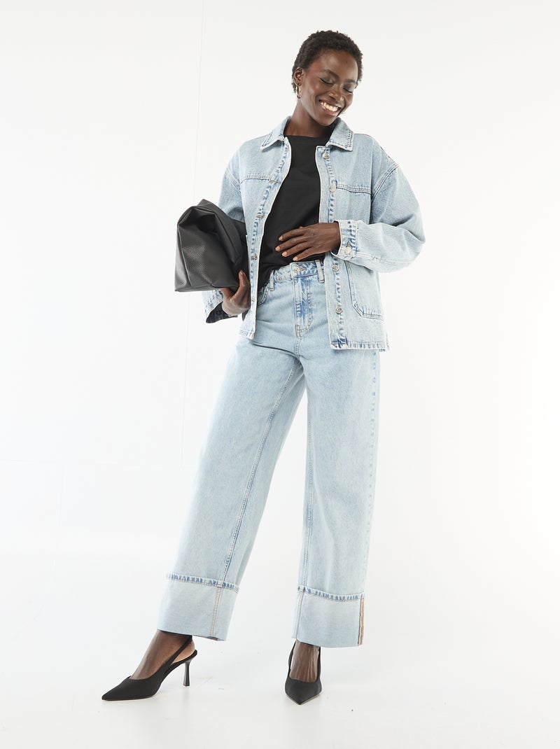 Giacca in denim con tasche applicate Blu - Kiabi