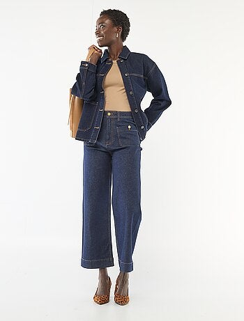 Giacca in denim con tasche applicate