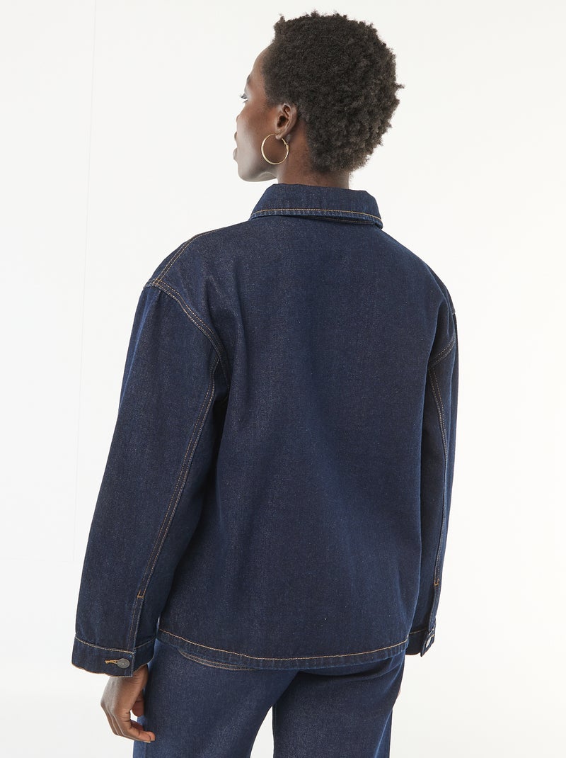 Giacca in denim con tasche applicate Blu - Kiabi