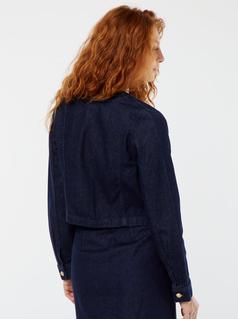 Giacca in denim con tasche BLU - Kiabi