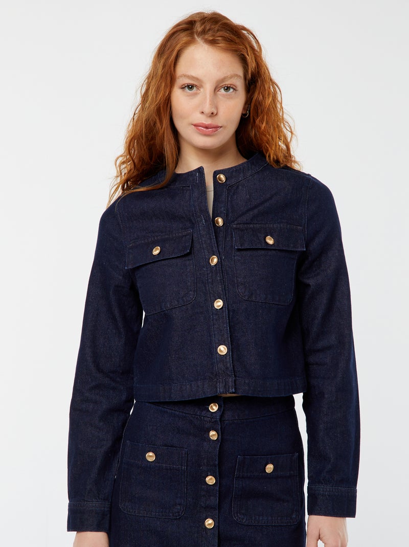 Giacca in denim con tasche BLU - Kiabi