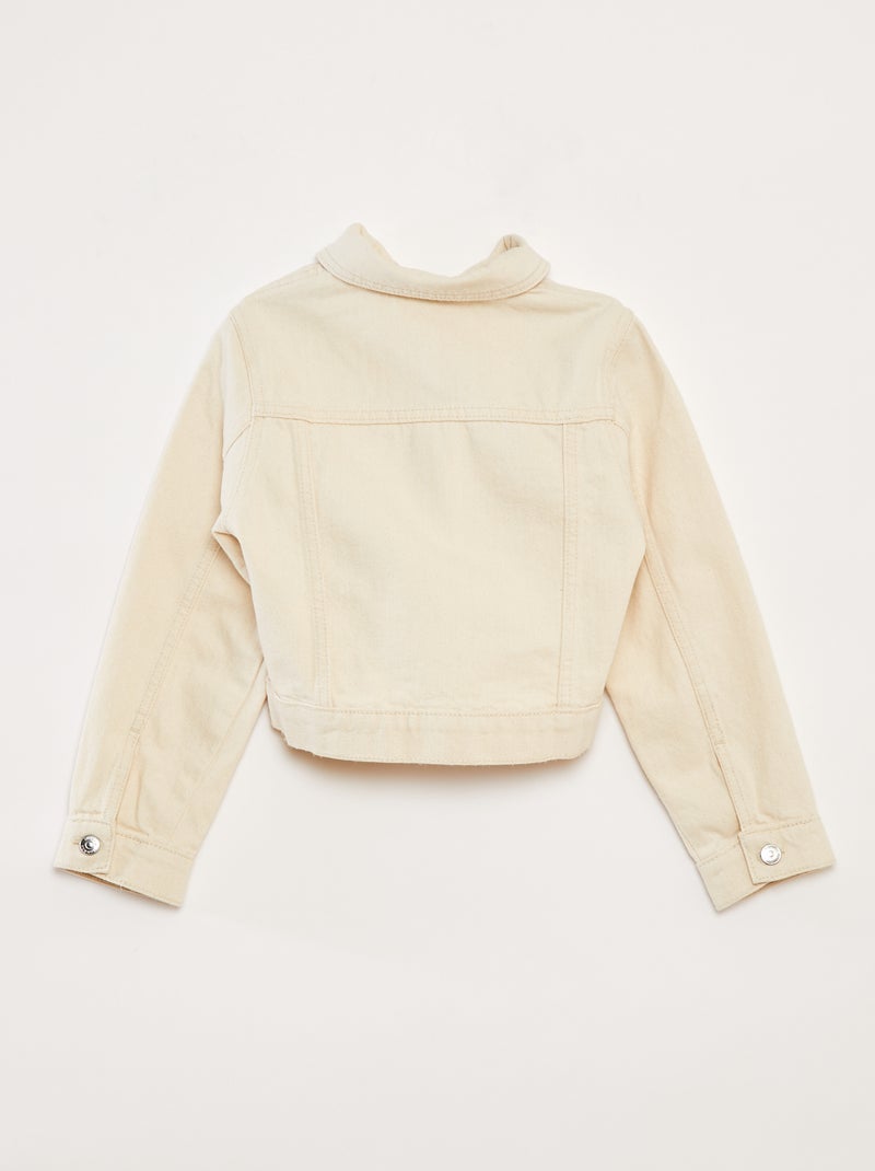 Giacca in denim cropped BIANCO - Kiabi