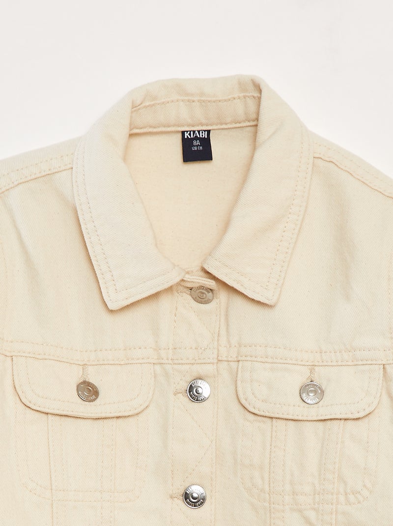 Giacca in denim cropped BIANCO - Kiabi