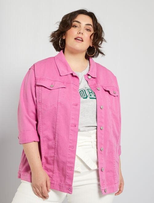 Giacca in denim cropped - viola rosa - Kiabi - 35.00€